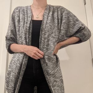 American Apparel 3/4 slouchy grey long cardigan